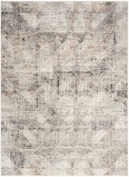 7'10" X 9'10" Ivory Multicolor Rectangle Rug