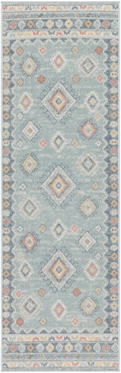 2' X 6' Light Blue Runner Rug