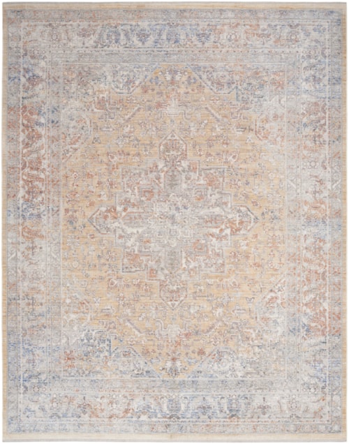 7'10" x 10' Grey Gold Rectangle Rug