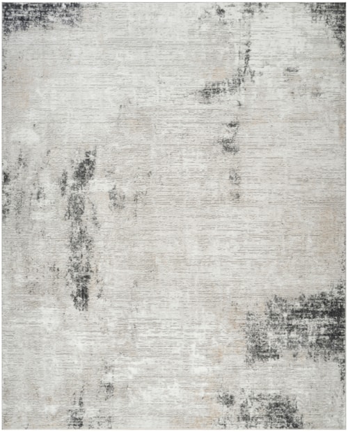 7'10" X 9'10" Grey Charcoal Rectangle Rug