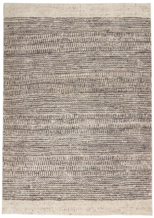 5' X 7' Ivory Grey Rectangle Rug
