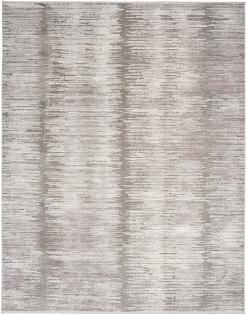 5'3" x 7'6" Grey White Rectangle Rug