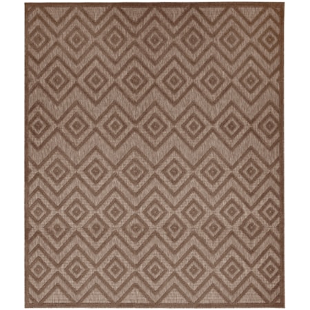 9' x 12' Brown Modern Rug