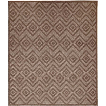 8' x 10' Brown Modern Rug