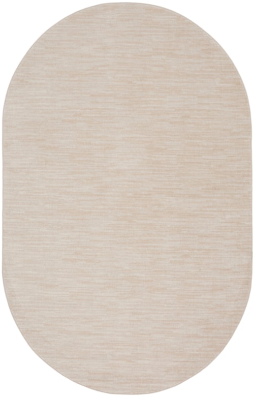 6' x 9'oval Ivory Beige Oval Rug