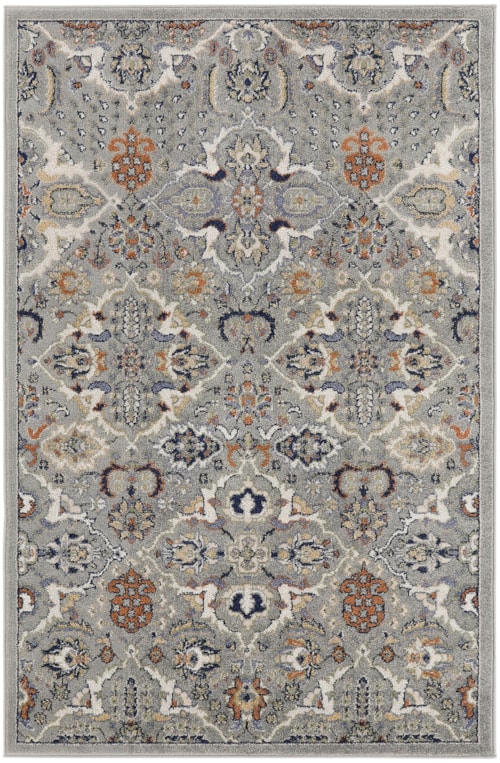 4' x 6' Grey Rectangle Rug