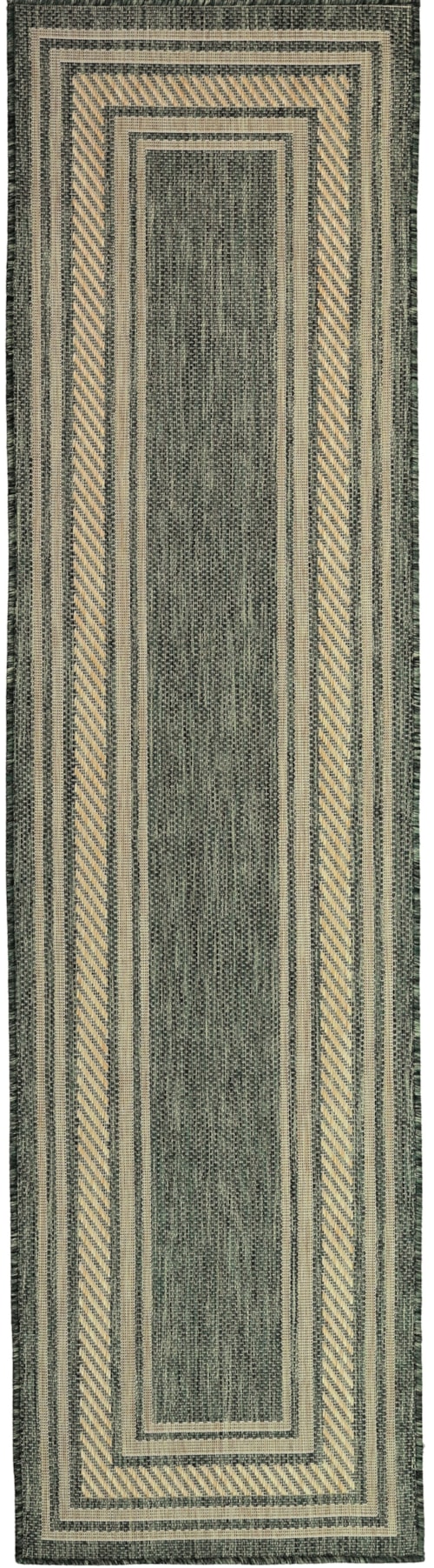 2' X 6' Green Runner Rug
