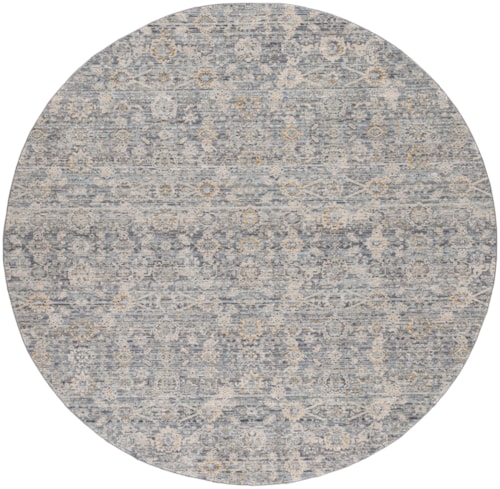 7’10” Charcoal Round Rug