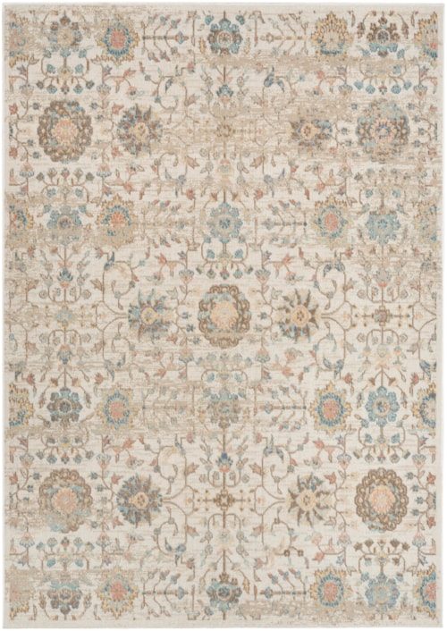 5'3" X 7' Beige Rectangle Rug