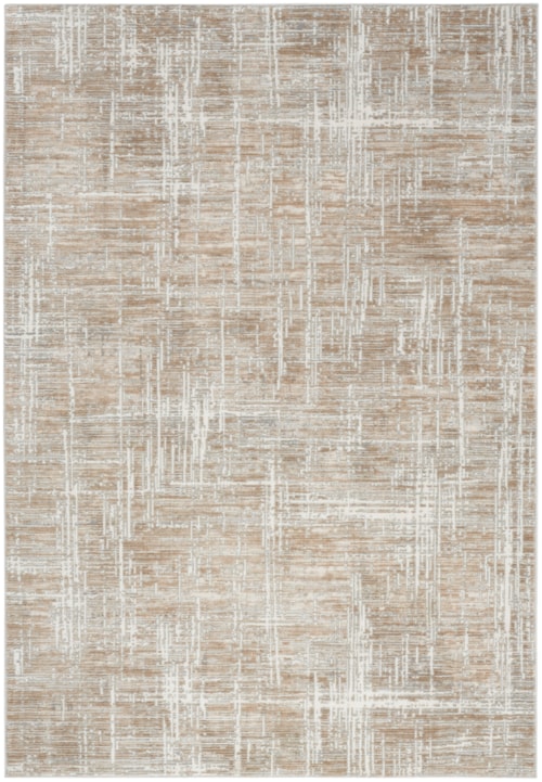 7'10" X 9'10" Beige Grey Rectangle Rug