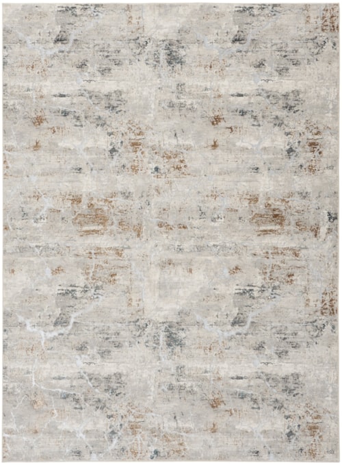 7'10" X 9'10" Grey Multicolor Rectangle Rug