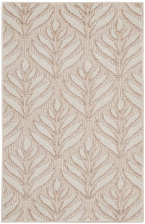 2'8" x 4' Ivory Grey Rectangle Rug