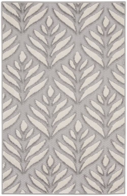 2'8" x 4' Grey Rectangle Rug