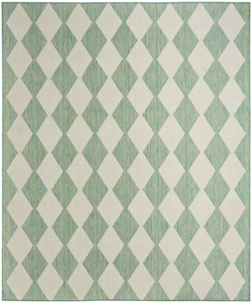 10' X 14' Blue Green Rectangle Rug