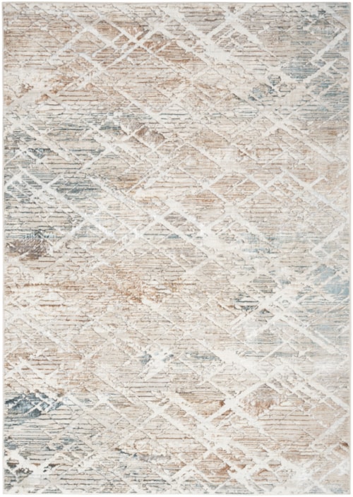 7'10" x 9'10" Grey Multicolor Rectangle Rug