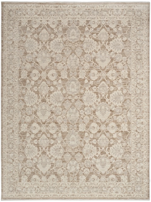 7'10" X 9'10" Ivory Mocha Rectangle Rug