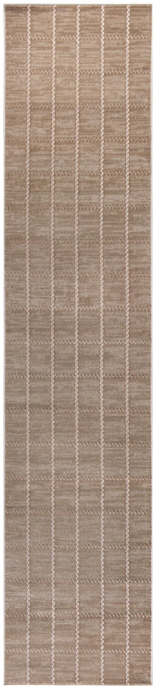 2'2" x 7'6 Mocha Ivory Runner Rug