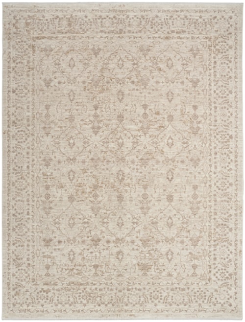 9' X 12' Ivory Grey Rectangle Rug