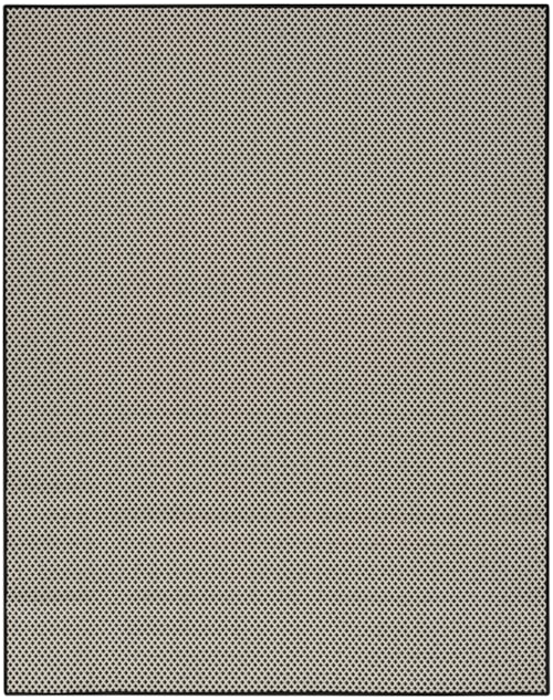 8' X 10' Black White Rectangle Rug