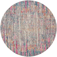 Passion 10' X Round Ivory Multicolor Modern Indoor Rug