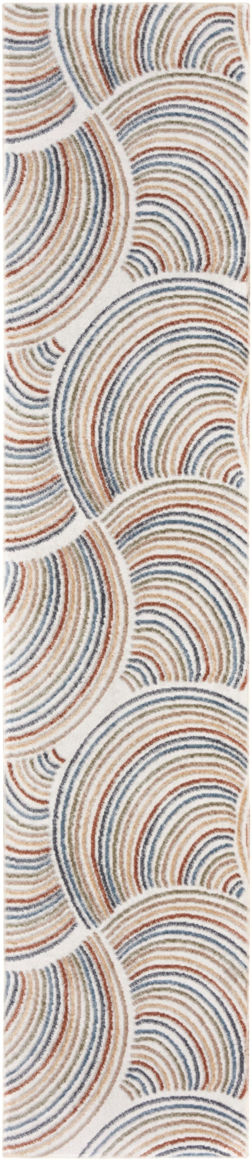 2'2" x 12' Ivory/Multi Runner Rug