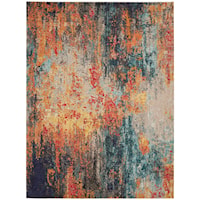 6'7" x 9'7" Multicolor Rectangle Rug