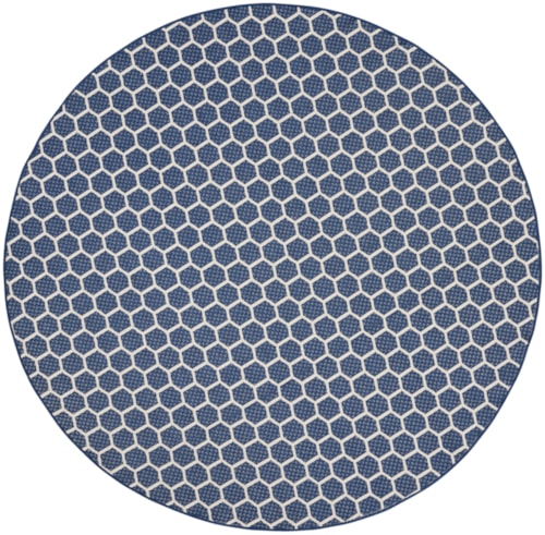 8' Round Navy Round Rug