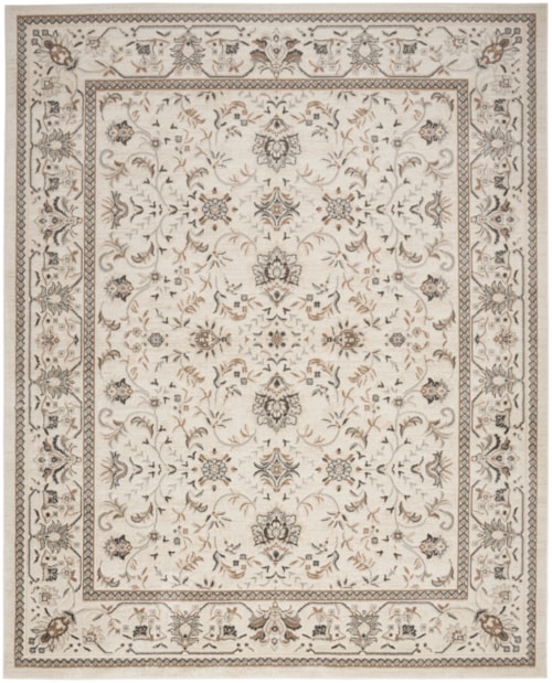 9' x 12' Ivory Mocha Rectangle Rug