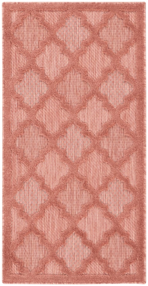 2' x 4' Coral/Orange Rectangle Rug