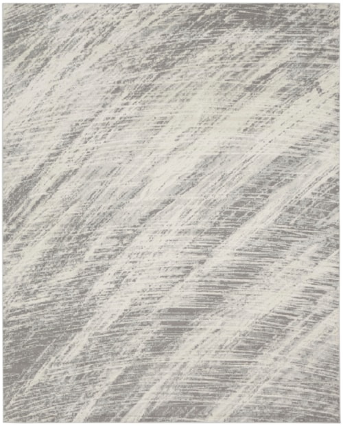 7'10" X 9'10" Ivory Grey Rectangle Rug