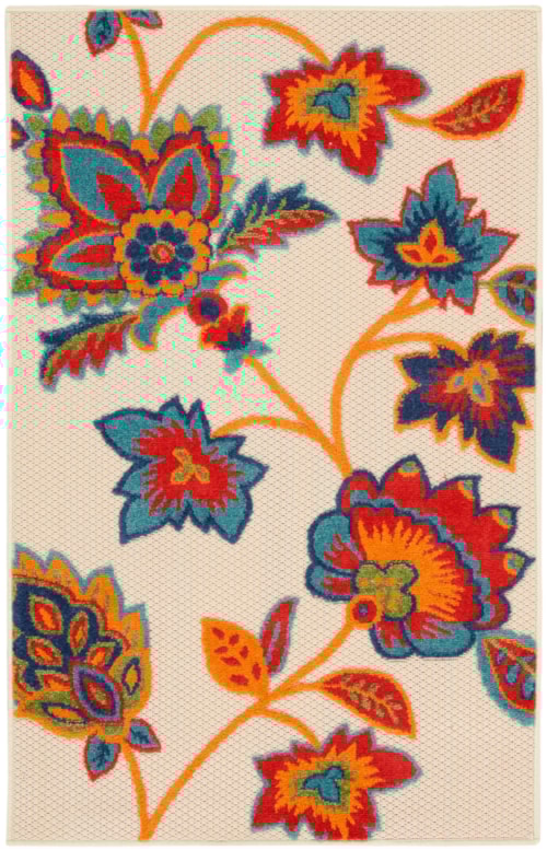 2'8" x 4' Multicolor Rectangle Rug
