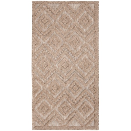 2' x 4' Natural Beige Modern Rug
