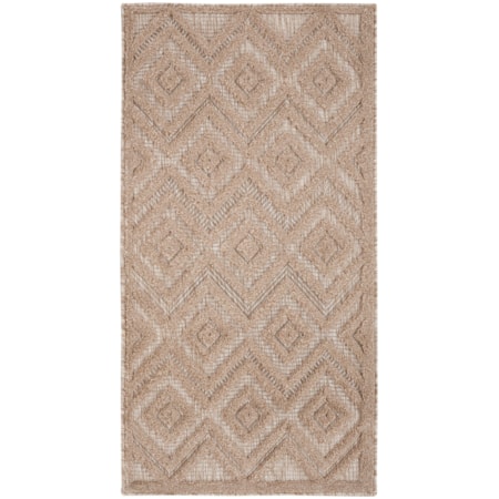 2' x 4' Natural Beige Modern Rug