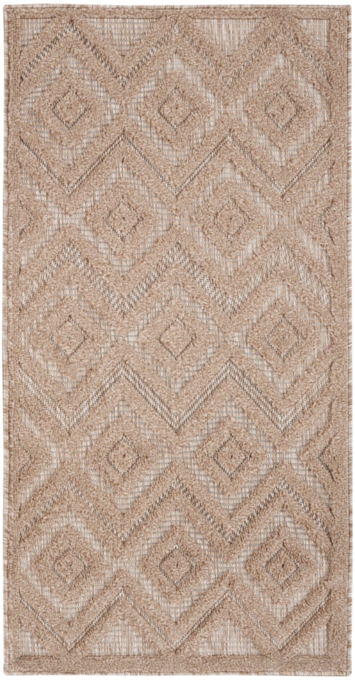 Versatile 2' X 4' Natural Beige Modern Rug