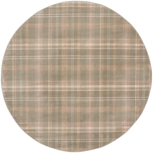 8' Round Olive Round Rug