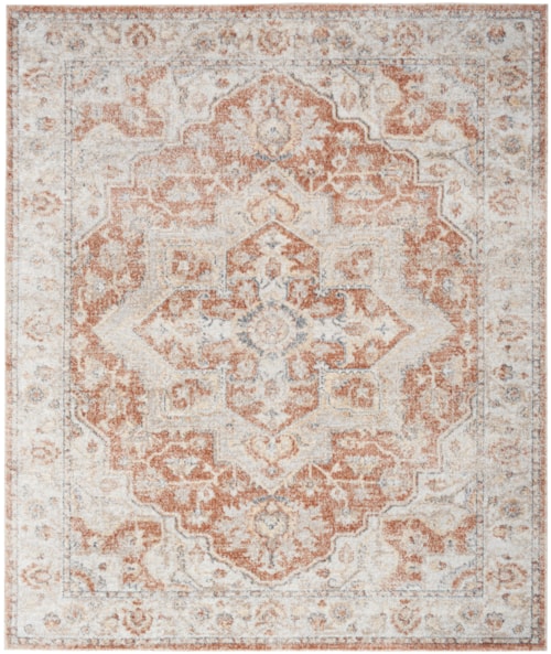 7'10" x 10' Gold/Multicolor Rectangle Rug