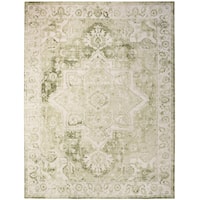 7'10" X 10' Ivory Green Rectangle Rug