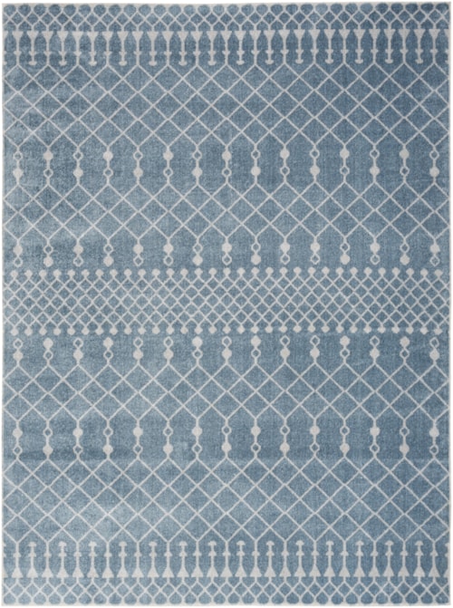 6'7" x 9' Blue Rectangle Rug