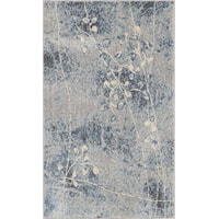 2'6" x 4' Silver/Blue Rectangle Rug