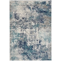 8' x 10' Ivory/Teal Rectangle Rug