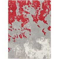 2' x 3' Grey/Red Rectangle Rug