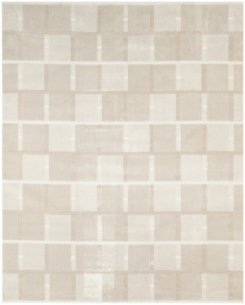 8' X 10' Ivory Taupe Rectangle Rug