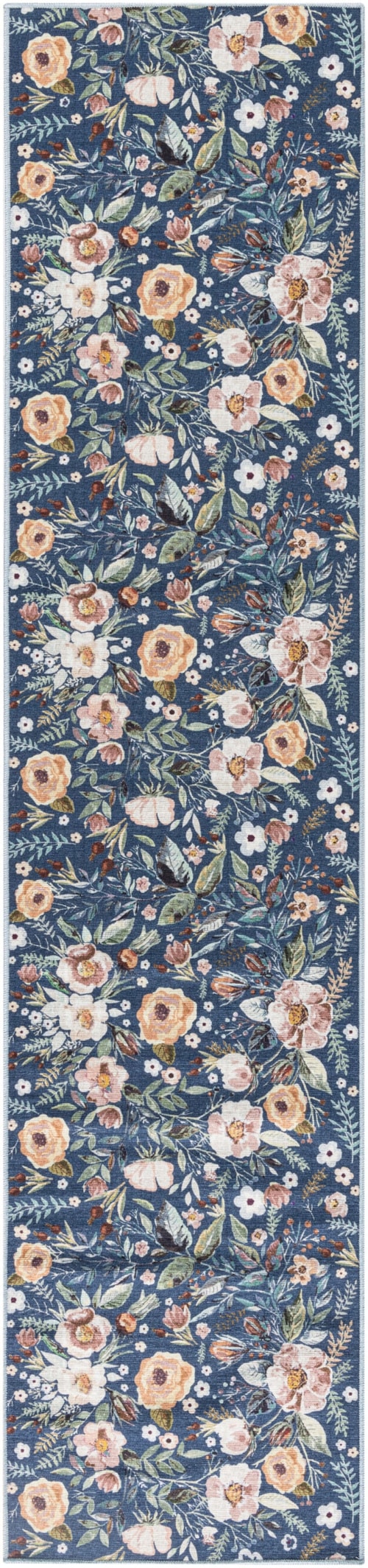 2'2" x 10' Navy Multicolor Runner Rug