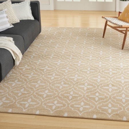 8&apos; x 10&apos; Beige Ivory Modern Rug