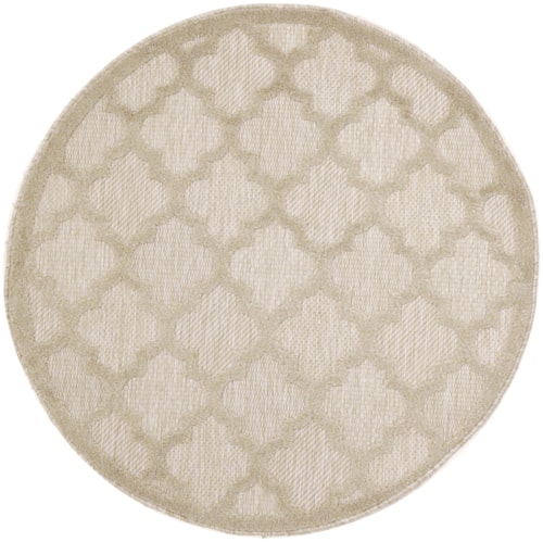 4' Round Cream Round Rug