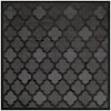 Nourison Easy Care 9' x Square Charcoal Black Modern Rug