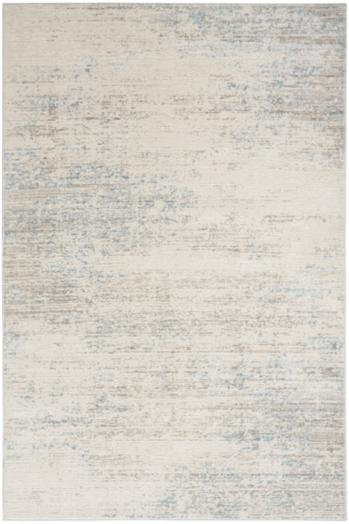 5'3" X 7'3" Cream Blue Rectangle Rug