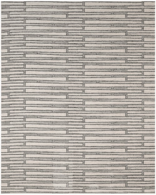 8' X 10' Ivory Grey Rectangle Rug