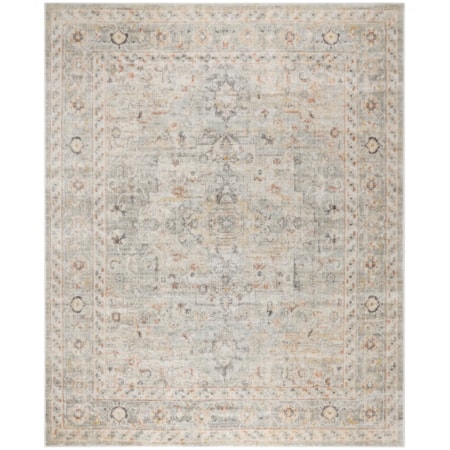8' x 9'10" Light Grey Vintage Rug