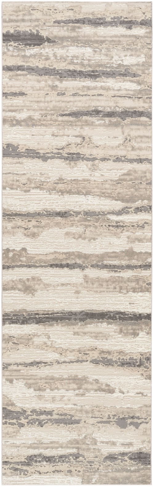 2'2" X 7'6" Ivory Multicolor Runner Rug